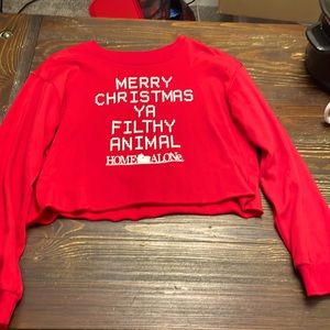 Home Alone Christmas crop sweater